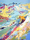 Leroy Neiman Canvas Paintings - Alpine Skiing
